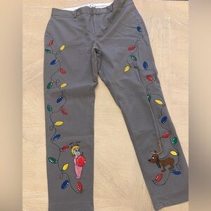crown & ivy Cary Pants with painted Lights and Suess Grinch Cindy Lou & Max